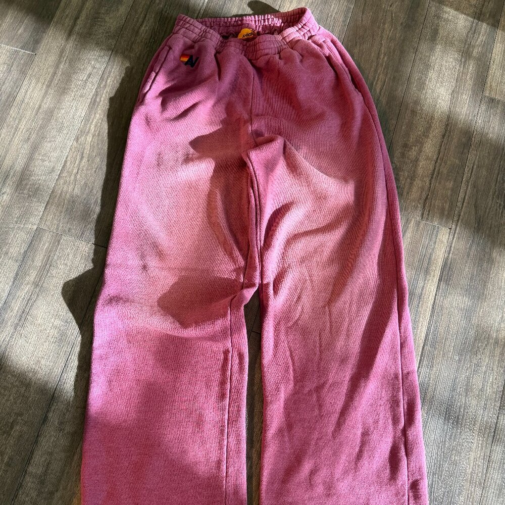 Aviator Nation Essential Pocket Wide Leg Sweatpant